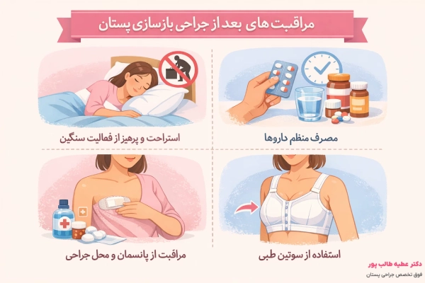 مراقبتهای بعد از جراحی بازسازی پستان