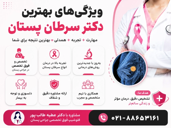 ویژگی بهترین دکتر سرطان سینه در تهران
